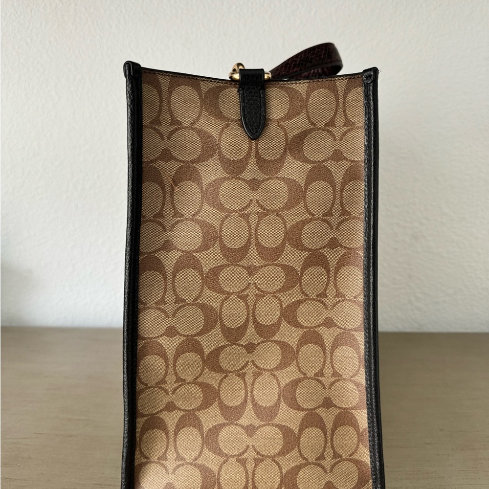 Coach x Basquiat Brown Signature Canvas Tote - Picture 4 of 6
